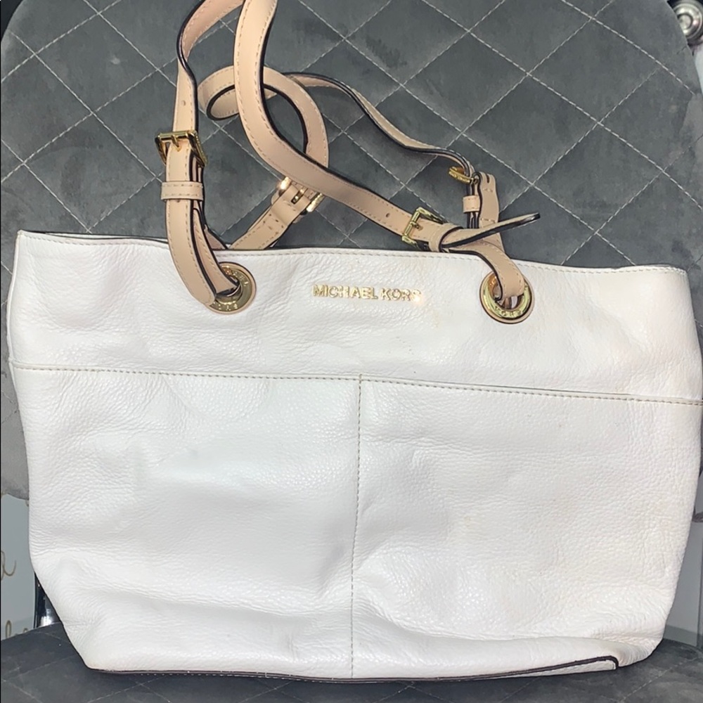 White michael Kors authentic tote